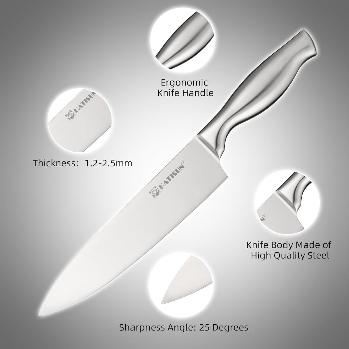 Kitchen Knife Set, 15 Pieces Knife Set With Block